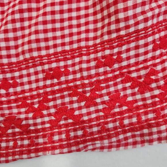 OLD NAVY Smocked Tie-Shoulder Red Gingham Sleeveless Women's Size Medium NWT - Picture 5 of 7